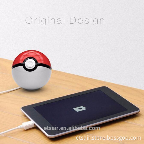 2016 Newest Potable Large Capacity Pokemon Go PokeBall Power Bank Pokemon Power Bank Magic Ball Power Bank